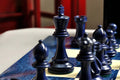 The Grandmaster Chess Set, Box, & Board Combination - Blue Gilded