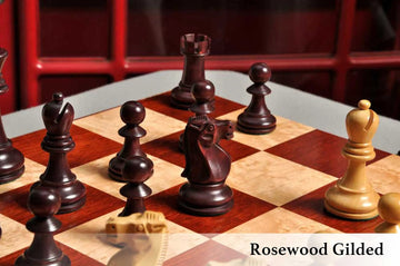 The Reykjavik II Series Gilded Chess Pieces - 3.75