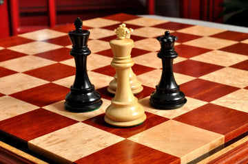 PRE-ORDER - Signature Contemporary Chess Board - BLOODWOOD  / BIRD'S EYE MAPLE - 2.5