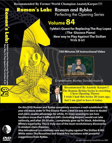 E-DVD ROMAN'S LAB - VOLUME 84 - Rybka's Quest for Replacing the Ruy Lopez