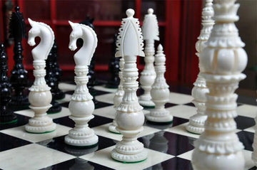The Vizagapatam Luxury Bone Chess Pieces - 6.1