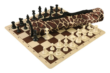 Quiver Chess Set Combination and Single Weighted Regulation Pieces | Silicone Chess Board | Quiver Bag