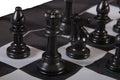 Regulation Tournament Chess Pieces and Cinch Chess Board Bag Combo - SINGLE WEIGHTED