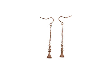 Caissa Collection Chess Pendant Earrings – QUEEN
