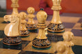 The Burnt Golden Rosewood Reykjavik II Series Chess Set, Box, & Gloss Board Combination