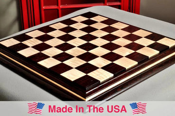 Signature Contemporary II Chess Board - African Palisander/ Curly Maple - 2.5