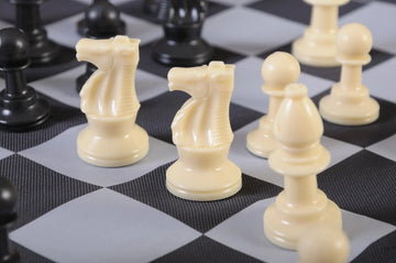 Analysis Chess Pieces and Cinch Chess Board Bag Combo