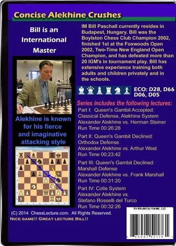 E-DVD Concise Alekhine Crushes - Chess Lecture - Volume 110