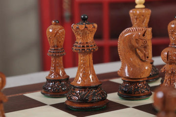 The Burnt Zagreb '59 Series Chess Pieces - 3.875