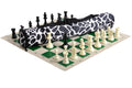 Quiver Chess Set Combination - Solid Plastic Regulation Pieces | Vinyl Chess Board | Quiver Bag