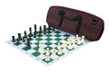 Deluxe Chess Set Combination and Triple Weighted Regulation Pieces | Thin Mousepad Chess Board | Deluxe Bag