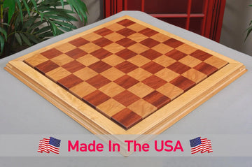 PROTOTYPE - Signature Luxury Chess board - BLOODWOOD / CURLY MAPLE - 2.5" Squares