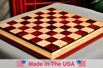 PRE-ORDER - Signature Contemporary III Luxury Chess board - COCOBOLO / BIRD'S EYE MAPLE - 2.5