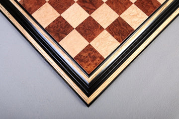 PRE-ORDER - Signature Contemporary Chess Board - VASTICOLA BURL  / BIRD'S EYE MAPLE - 2.5