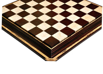 PRE-ORDER - Signature Contemporary Chess Board - AFRICAN PALISANDER  / BIRD'S EYE MAPLE - 2.5