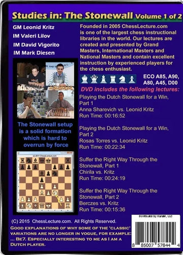 Studies in: The Stonewall - 2 DVDs - Chess Lecture - Volume 143