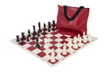 Standard Chess Set Combination - Triple Weighted Regulation Pieces | Vinyl Chess Board | Standard Bag