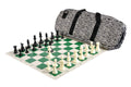 Deluxe Chess Set Combination and Triple Weighted Regulation Pieces | Vinyl Chess Board | Deluxe Bag