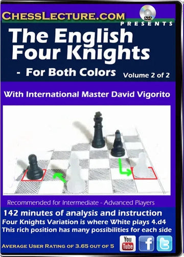 E-DVD The English Four Knights (2 DVDS) - Chess Lecture - Volume 73