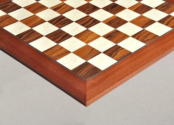 Indian Rosewood and Bird's Eye Maple Standard Traditional Chess Board