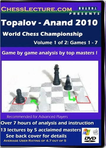 E-DVD Topalov - Anand 2010 World Chess Championship - 2 DVD's - Chess Lecture - Volume 32