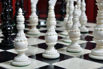 The Vizagapatam Luxury Bone Chess Pieces - 6.1