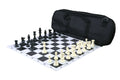Deluxe Chess Set Combination and Single Weighted Regulation Pieces | Thin Mousepad Chess Board | Deluxe Bag