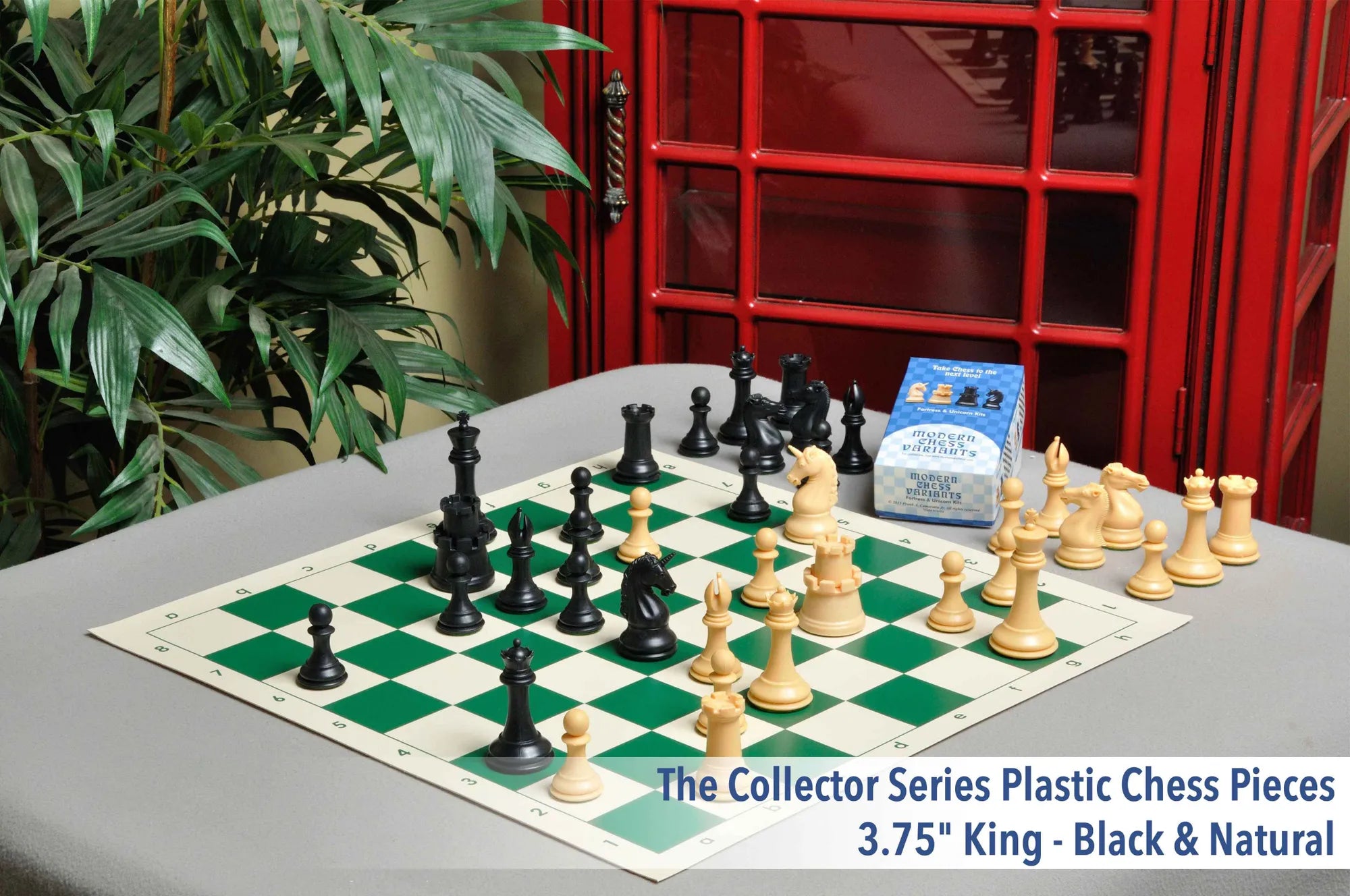 Unicorn & Fortress Chess Kit with The Collector Series Plastic Chess ...
