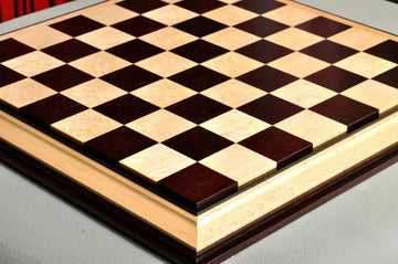 Signature Contemporary III Luxury Chess board - AFRICAN PALISANDER / BIRD'S EYE MAPLE - 2.5