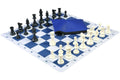 Basic Chess Set Combination with Mousepad Board and Single Weighted Regulation Plastic Chess Pieces