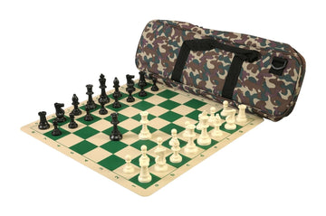 Deluxe Chess Set Combination and Single Weighted Regulation Pieces | Silicone Chess Board | Deluxe Bag