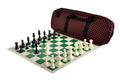 Deluxe Chess Set Combination and Single Weighted Regulation Pieces | Vinyl Chess Board | Deluxe Bag