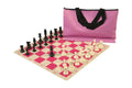 Superior Chess Set Combination with Silicone Chess Board - Single Weighted Regulation Pieces | Silicone Chess Board | Superior Bag