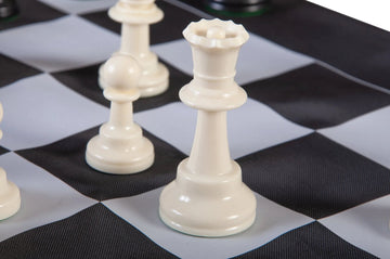 Regulation Tournament Chess Pieces and Cinch Chess Board Bag Combo - TRIPLE WEIGHTED