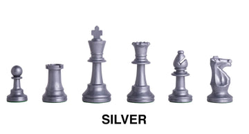 Triple Weighted Colored Regulation Plastic Chess Pieces - 3.75