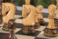 The Burnt Zagreb '59 Series Chess Pieces - 3.875