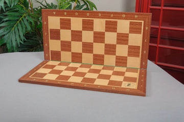 Folding Mahogany and Maple Wooden Tournament Chess Board