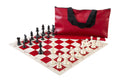 Superior Chess Set Combination - Solid Plastic Regulation Pieces | Vinyl Chess Board | Superior Bag