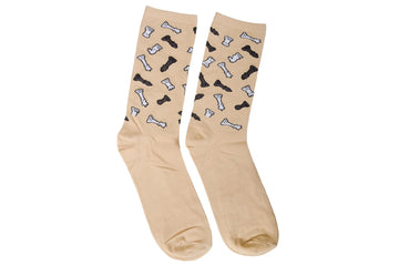 Caissa Collection Light Khaki Chess Socks