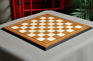 Olivewood and Bird's Eye Maple Standard Traditional Chess Board