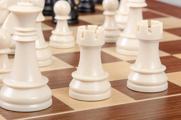 The German Series Triple Weighted Regulation Plastic Chess Pieces - 3.75