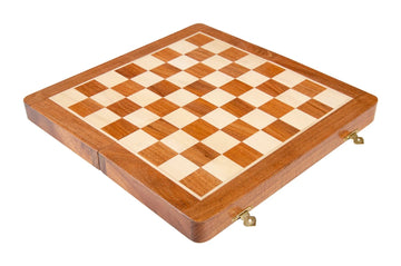 FOLDING WOODEN MAGNETIC Travel Chess Set - 12