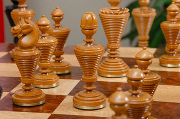The Anglo-Dutch Reproduction Series Luxury Wood Chess Pieces - 4.75