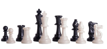 Triple Weighted Regulation Plastic Chess Pieces - 3.75