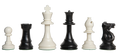 Solid Regulation Plastic Chess Pieces - 3.75