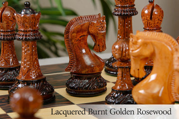 The Burnt Golden Rosewood Leningrad Series Chess Pieces - 4.0