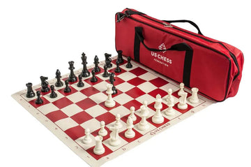 US Chess Supreme Tournament Chess Set Combination - TRIPLE WEIGHTED