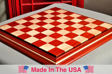 Signature Contemporary II Chess Board - Padauk/ Curly Maple - 2.5