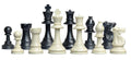 Basic Chess Set Combination - Solid Plastic Regulation Pieces | Vinyl Chess Board | Basic Bag