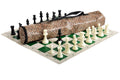 Quiver Chess Set Combination - Solid Plastic Regulation Pieces | Vinyl Chess Board | Quiver Bag